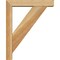 Ekena Millwork Traditional Block Rough Sawn Bracket w/ Offset Brace, Western Red Cedar, 4"W x 16"D x 20"H BKT0402X16X20TRA05RWR - alternate 3
